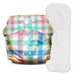Mother Sparsh Baby Nappers Cheekychecker Cloth Diaper Free Size - Multicolour-picture-4