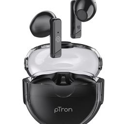pTron Bassbuds Fute 5.1 Bluetooth Truly Wireless Feather lite Tws in Ear Earbuds - Black-28
