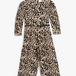Chuppan Chupai Full Sleeves Seamless Cheetah Printed Jumpsuit - Beige-picture-37