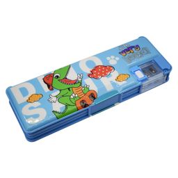 Asera Pencil Box with LED Light Lamp and Dual Sharpener For School- Blue-image-43