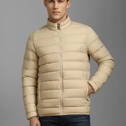 Louis Philippe Sport Men Solid Mock Collar Open Front Jacket-picture-3