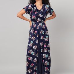 Clovia Women Printed Satin Maxi Nightdress-image-49