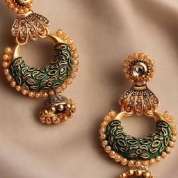 Anouk Dome Shaped Jhumkas Earrings-picture-35