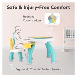 R for Rabbit Genius Versatile 4-In-1 Multifunctional Desk and Chair Combo Study Set - Green image 5