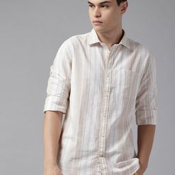 Blackberrys Striped Cutaway Collar Casual Shirt-image-91