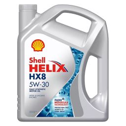 Shell Helix HX8 5W-30 API SN/CF, ACEA A3/B4 Fully Synthetic Engine Oil for Cars 5 L-40