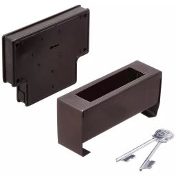 Harrison 4 Lever Iron Center Shutter Lock Set 20.5x18.5x6.5 cm with 2 Keys, CSL-0374-PK01-19