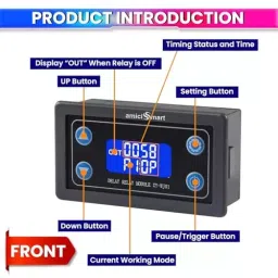 amiciSmart Timer Delay Relay Module 6-30 V DC Programmable Trigger with LCD Display & UART Data Upload 0.01 sec to 9999 min, 1xDELAY-PCB image 4