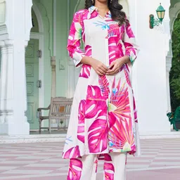 Kaftanize Women Floral Printed Kurta with Trousers-99