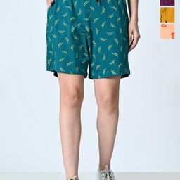 BAESD Women Printed High-Rise Shorts-image-16