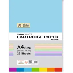 Lotus 140 GSM A4 Size Cartridge Paper 25 Sheets, Snow White (Pack of 1 Ream)-21
