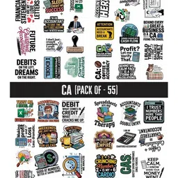 PRINTING DADDY Pack Of 55 Professional Vinyl Stickers-picture-0