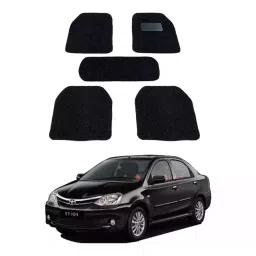 Auto Pearl DB7M291 PVC and Plastic Standard Mat for Toyota Etios 2005-2015 (Black)-36
