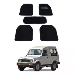 Auto Pearl DB7M157 PVC and Plastic Standard Mat for Maruti Suzuki Gypsy 2005-2015 (Black)-image-86
