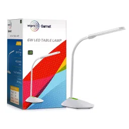Wipro Garnet 6W LED Table Lamp - 3 Grade Dimming and Color Changing (Pack of 1, Cool Day L-20