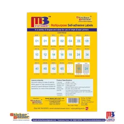 Sticker Bazaar M3 Inkjet/Laser Labels A4 Size White, MI 2 (100 Sheet) image 5