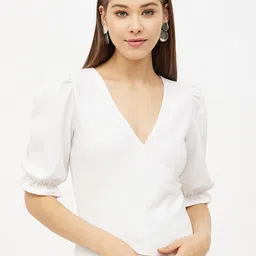 Harpa Puff Sleeves Wrap Top-picture-12