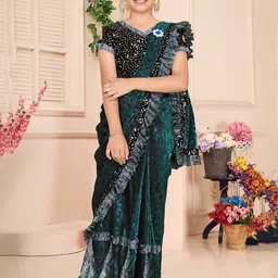 HARPITA Floral Sequinned Ready to Wear Saree-picture-19