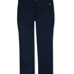 Gini & Jony Cotton Woven Full Length Trouser Pant Solid Colour  - Blue-image-46