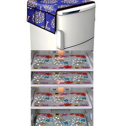 Dakshya Industries Fridge Top Cover and Fridge Mat Combo Set of 5-picture-3
