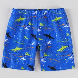 Pine Kids Swimming Trunk With Shark Print - Blue-image-72