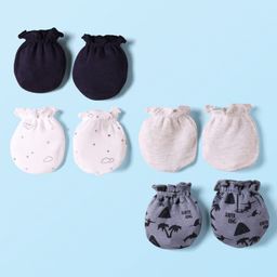 Ben Benny Interlock Knit Mittens With Star & Beach Theme Print Pack of 4 - Multicolor-picture-4