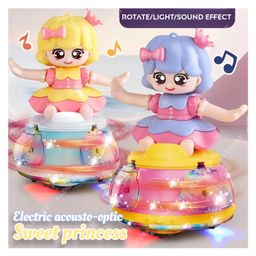 Elecart Musical Dancing Princess Toy for Girls | LED Light, Sound & 360° Rotation | Battery Operated Doll for Kids Age 3+ (Pack 1 Random Colour)-image-25