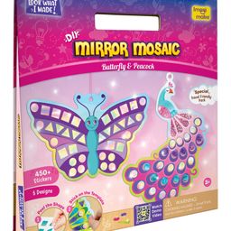 imagimake Imagi Make Mirror Mosaic Butterfly & Peacock Art and Craft Activity Kit - Multicolour image 2