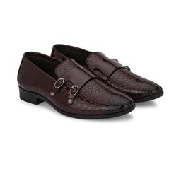 G L Trend Men Burgundy Monk Shoes-image-63