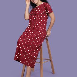 Kryptic Women Printed Maxi Nightdress-picture-28