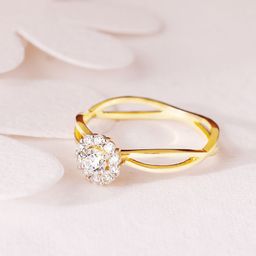 GIVA 14K Gold Diamond Ring-image-49