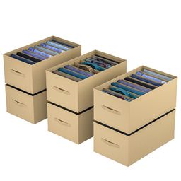 Kuber Industries Brown Set of 6 Regular Drawer Organiser Organisers-46