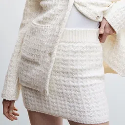 MANGO Self-Checked Straight Mini Skirt-image-94