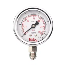 HiAir 0-150 psi, 0-10 Kg/cm² Glycerin Filled Bottom Connection Pressure Gauge-picture-28