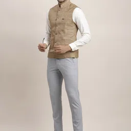 Turtle Printed Nehru Jacket image 5