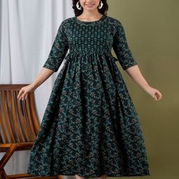Fasnesio Women Floral Printed Maternity Anarkali Kurta-image-116