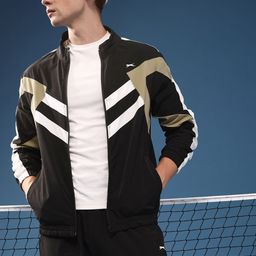 Slazenger Striped Open Front Jacket with Joggers Athleisure Tracksuit-8