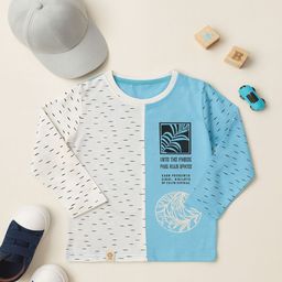 YK X JUST KiDDiNG Boys Graphic Printed Round Neck Cotton T-shirt-picture-4