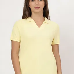 Shiv traders collection Women Polo Collar Extended Sleeves T-shirt-image-79