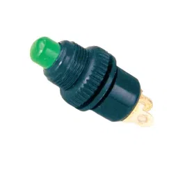 Kundip 2 A Green Heavy Mini Push On Switch, K-10-19