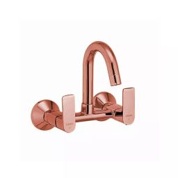 CERA RUBY Basin Mixer Quarter Turn Wall Mount PVD Finish Rose Gold, F1005502RG-image-59