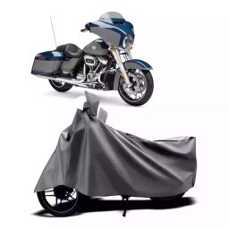 Auto Pearl Two Wheeler Cover with Bag for Harley Davidson Street Glide Special, Silver-23