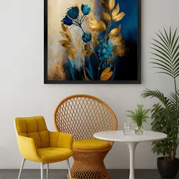 999Store Navy Blue & Beige 1 Piece Canvas Other Wall Paintings-image-41