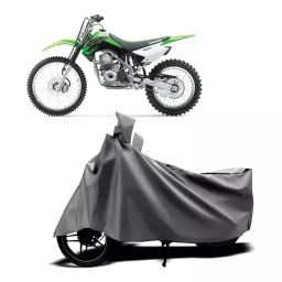 Auto Pearl Two Wheeler Cover with Bag for Kawasaki KLX 140, Silver-image-87