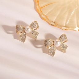 MEENAZ MEENAZ Gold Plated Artificial Stones Studded Chunky Contemporary Korean Studs-15