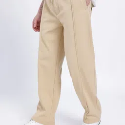 glitchez Men Mid-Rise Pleated Relaxed Fit Track Pants with Inner Fleece-picture-31