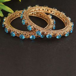 LAVAZZA Set Of 2 American Diamond Studded Bangles-image-15