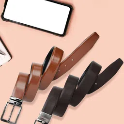 INVICTUS Men 2 Leather Reversible Formal Belt-image-26