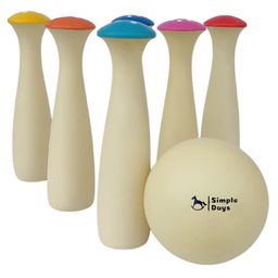 Simple Days Wooden Mushroom Bowling Game Toy Set - Multicolor-22