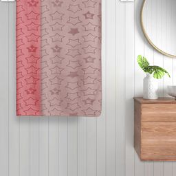 FABINALIV Set of 2 Multicolor Geometric Cotton Kids Bath Towels (110X60 cm)-image-82